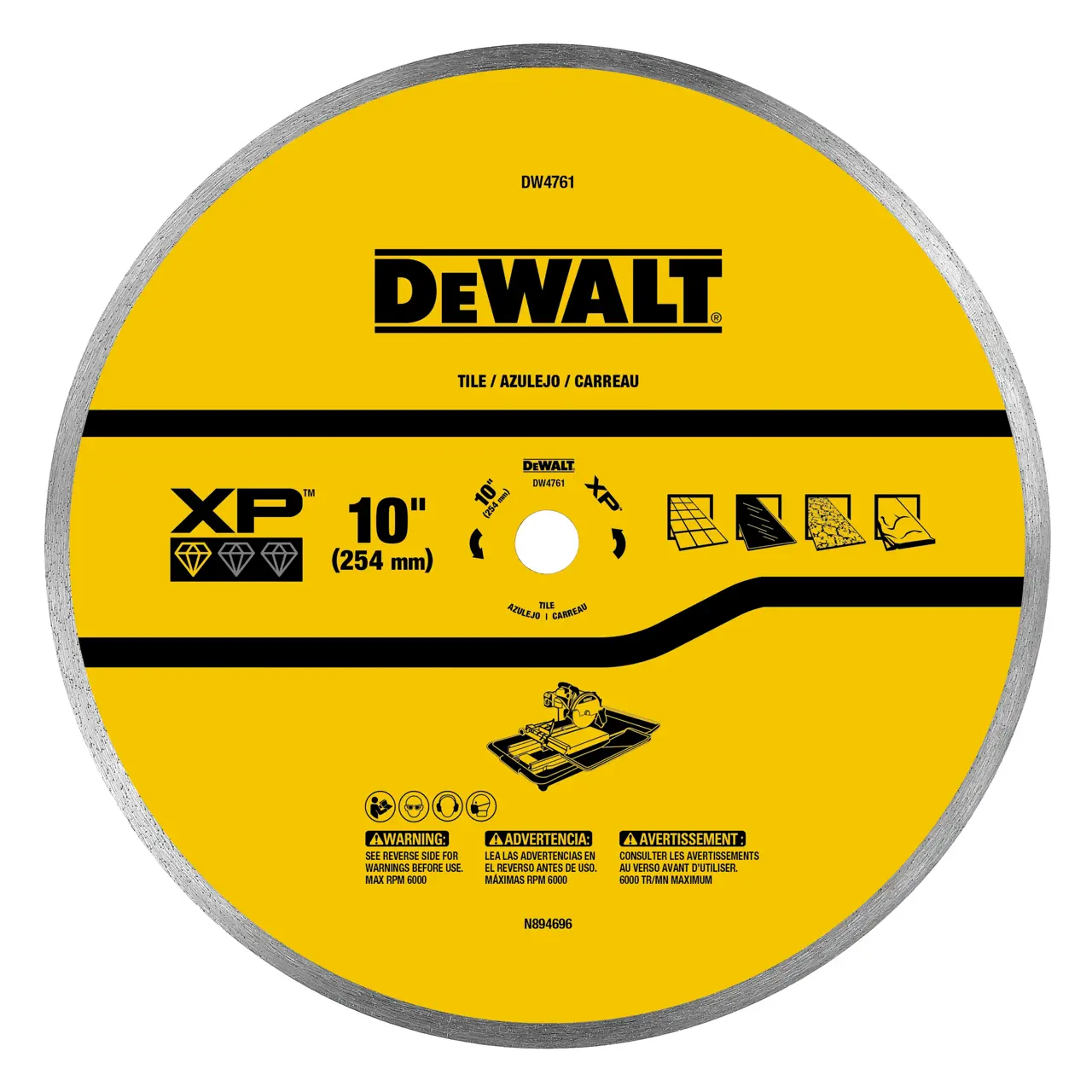 10-IN. (254mm) Ceramic and Tile Saw Blade with 5/8-IN. Arbor