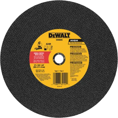 10-IN. X 7/64-IN. X 5/8-IN. General purpose cutting wheel