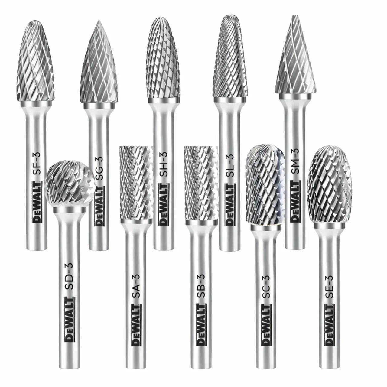 10 Pack Size 3 Carbide Burrs