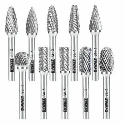 10 Pack Size 3 Carbide Burrs
