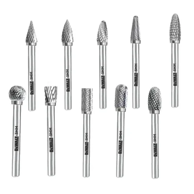 10 Pack Size 3mm Carbide Burrs