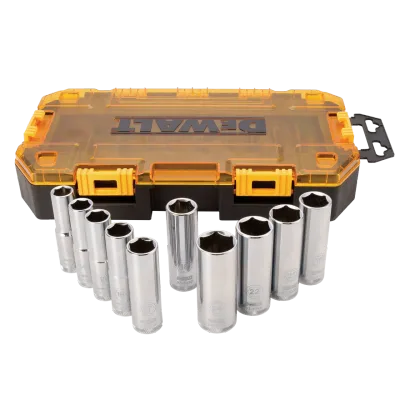 10-PC. 1/2 in Drive Deep Metric Socket Set