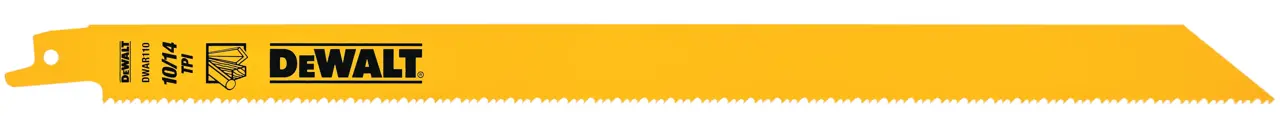 12-IN. 10/14 TPI BI-metal reciprocating saw blades (5 pk)