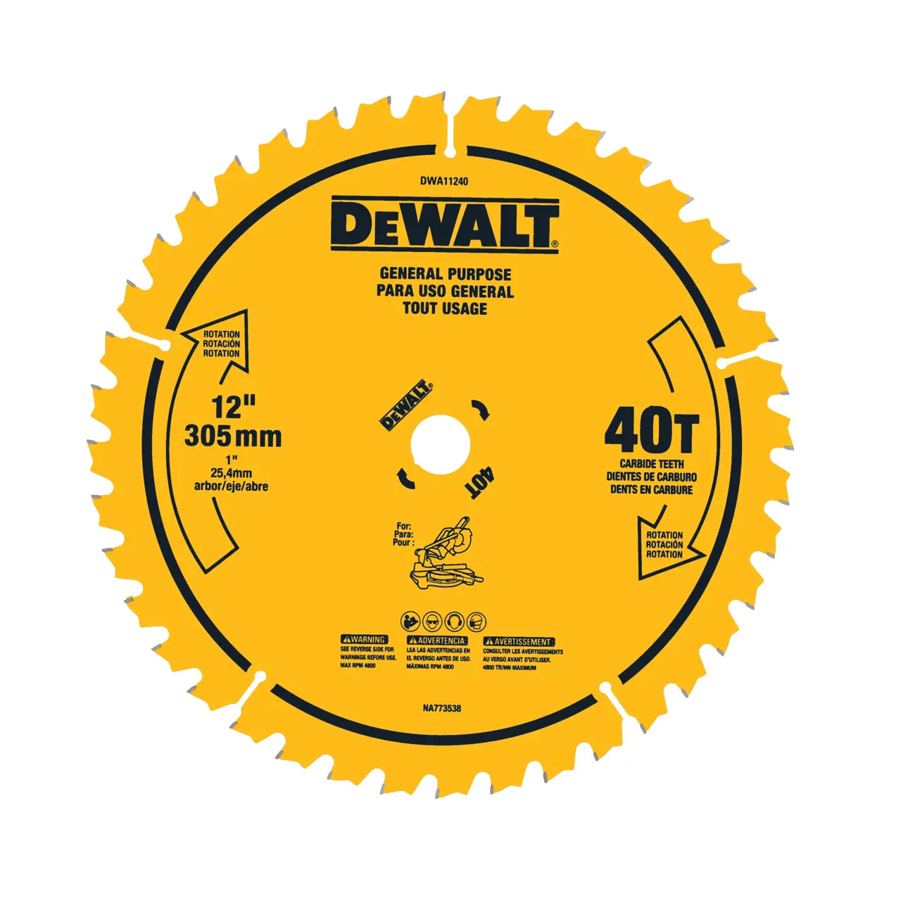 12-IN. (305mm) 40 Tooth Saw Blade