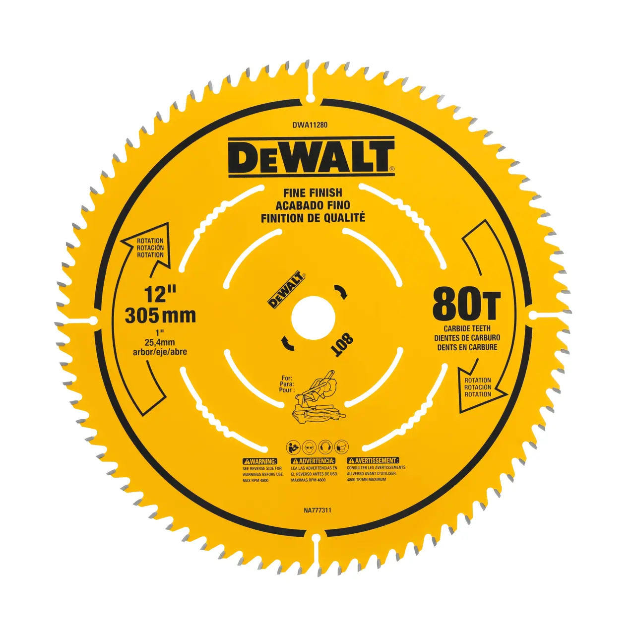 12-IN. (305mm) 80 Tooth Fine Finish Saw Blade