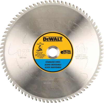 12-IN. 80T 1-IN. Arbor Stainless Steel Metal Cutting Saw Blade