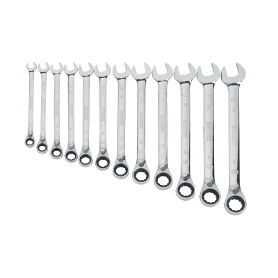 12 Piece Reversible Ratcheting Wrench Set