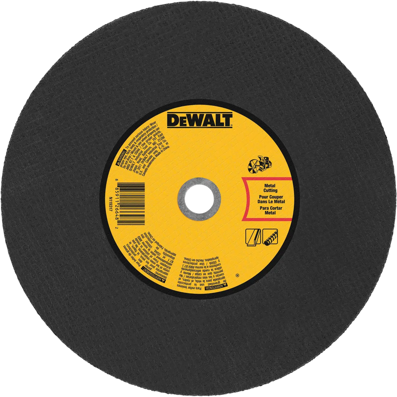 14-IN. X 1/8-IN. X 20-mm Aluminum Oxide Cut-Off Wheel for Metal
