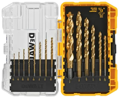 14-PC. Impact Ready Titanium Drill Bit Set with Toughcase+ System