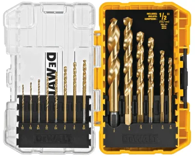 14-PC. Impact Ready Titanium Speed Tip Drill Bit Set with Toughcase+ System