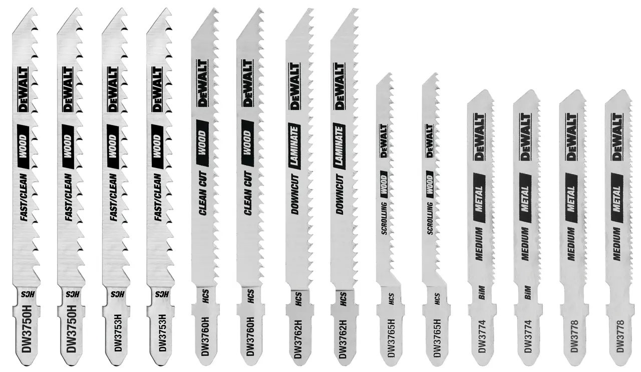 14-Piece T-Shank Jig Saw Blade Set W/Case
