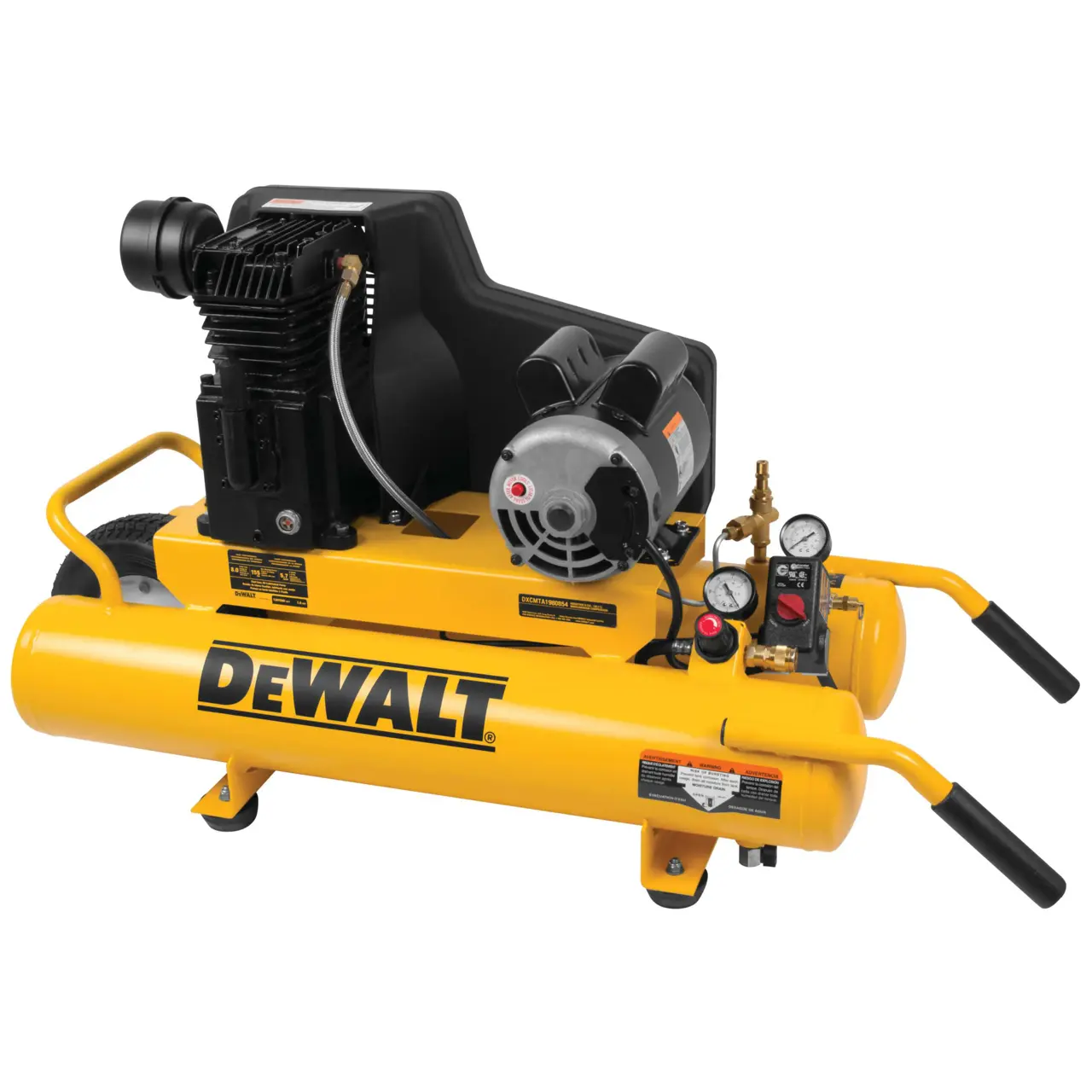 155 Psi 1.9 Hp Electric Dual Voltage Wheelbarrow Air Compressor (8 Gal)