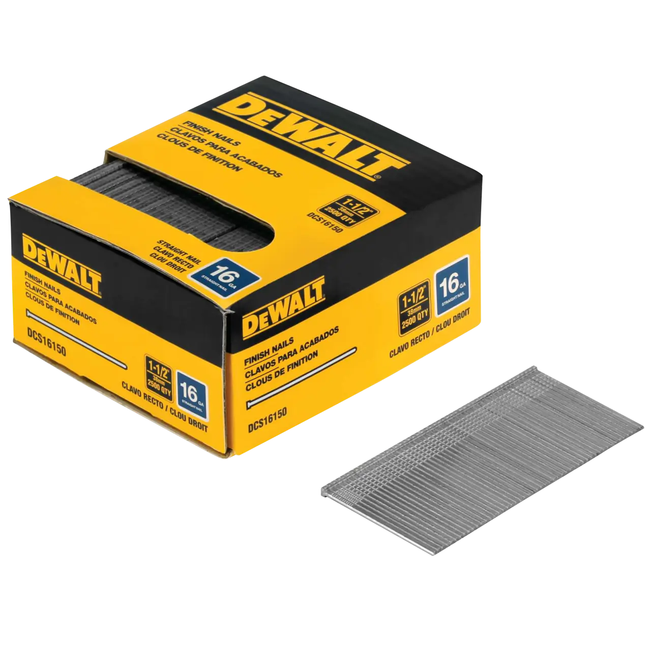 16 gauge 1-1/2-IN. Straight finish nails (2500-Pack)