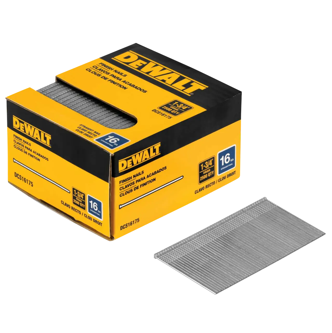 16 gauge 1-3/4-IN. Straight finish nails (2500-Pack)