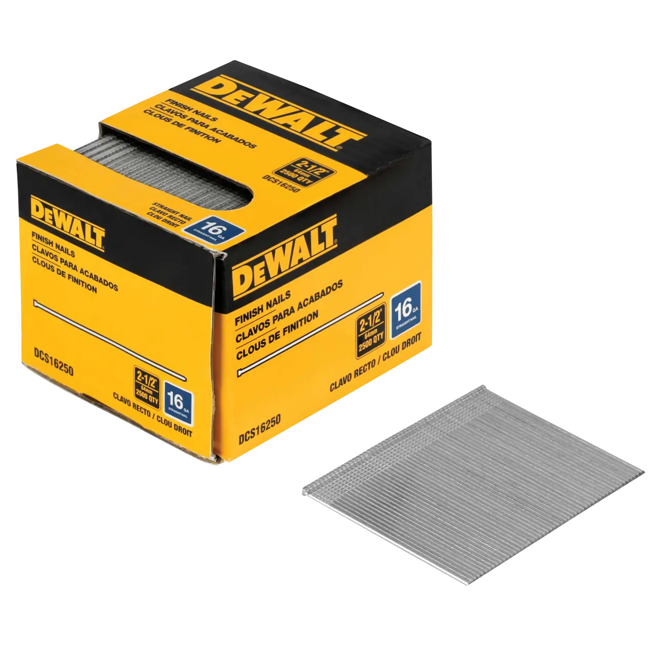 16 gauge 2-1/2-IN. Straight finish nails (2500-Pack)