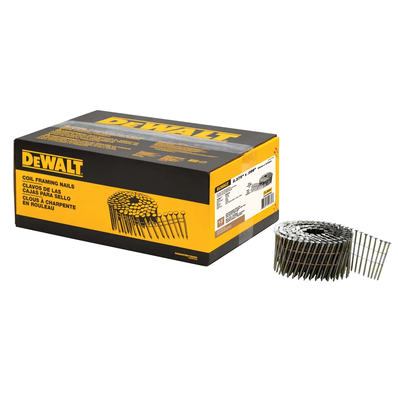 2-3/8-IN. X 0.099-IN. 15 Degree Ring Brite Coil Nails (3600-Pack)