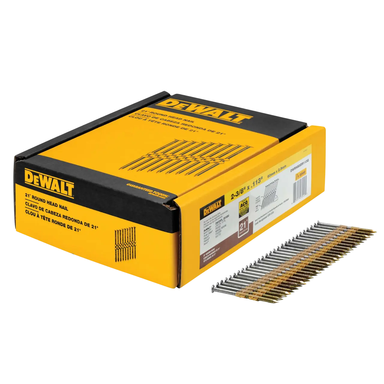 2-3/8-IN. X .113-IN. 21-Degree Ring Galvanized Round Head Nails (2000-Pack)