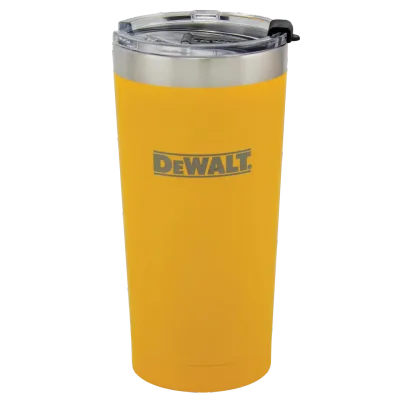 20 oz yellow powder coated tumbler