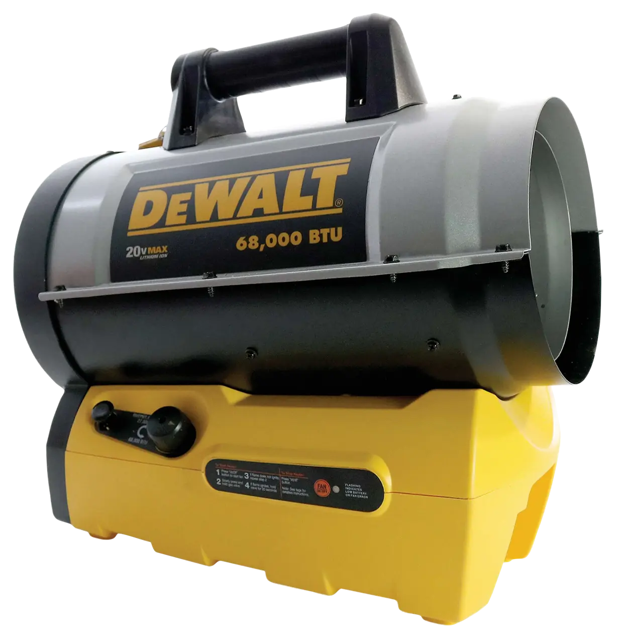 20V MAX* 70,000 Btu Cordless Forced Air Propane Heater