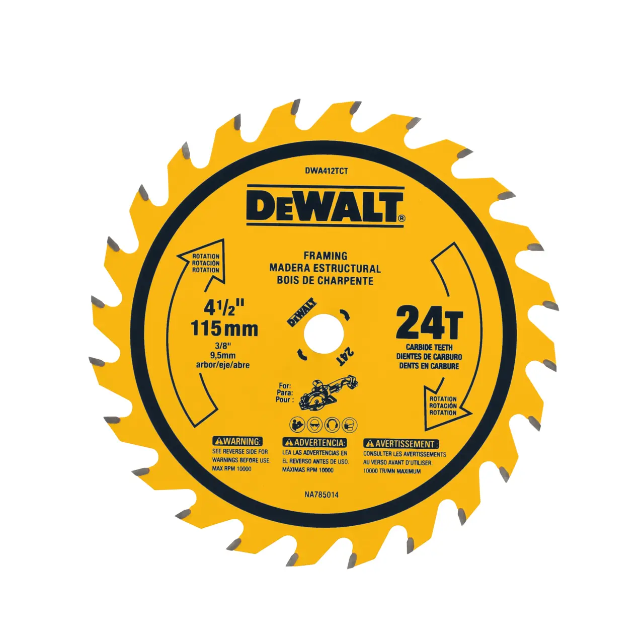20V MAX* ATOMIC™ 4-1/2-IN. (115mm) 24-Tooth Circular Saw Blade