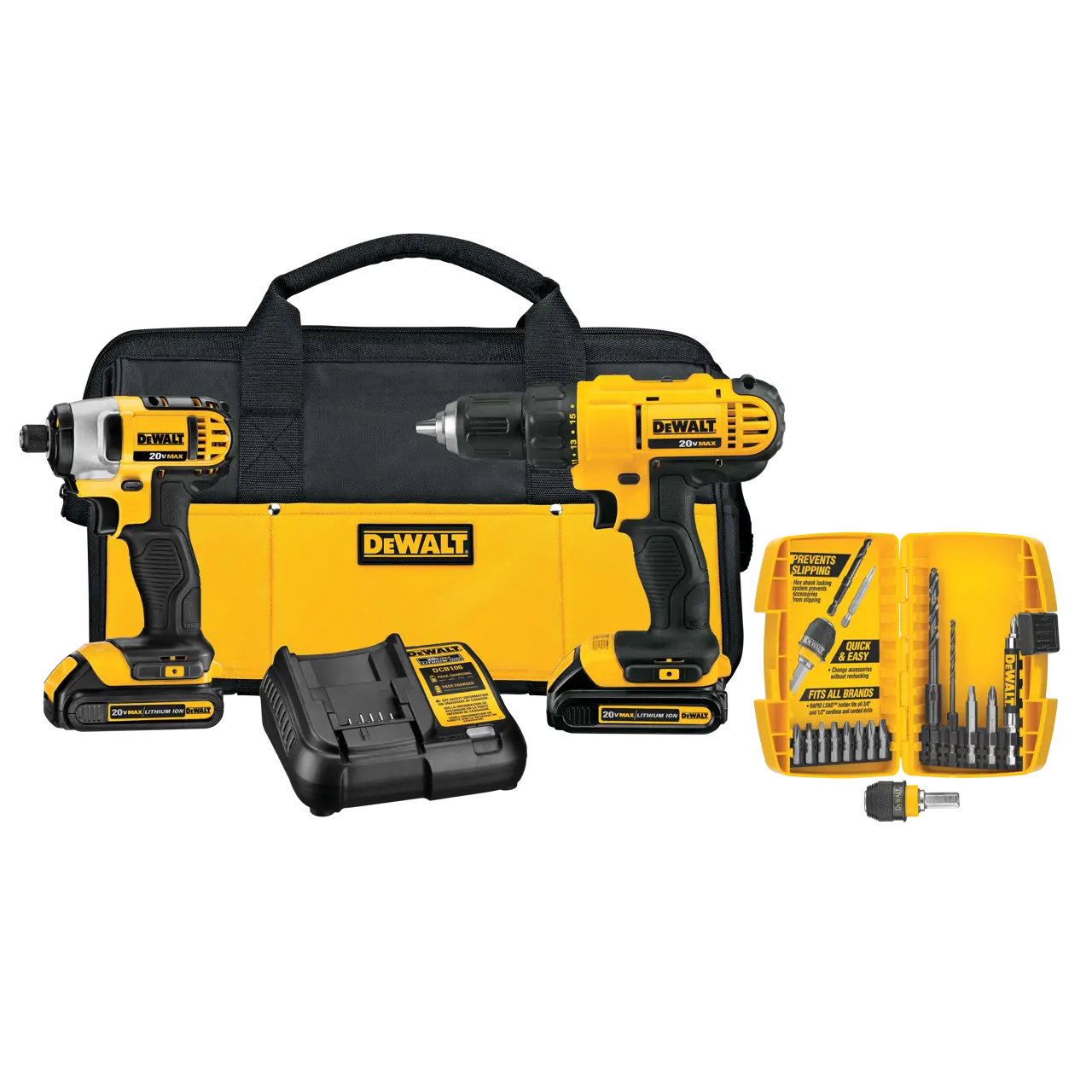 20V MAX* Compact Drill/Driver and Impact Driver with Accessories Combo Kit