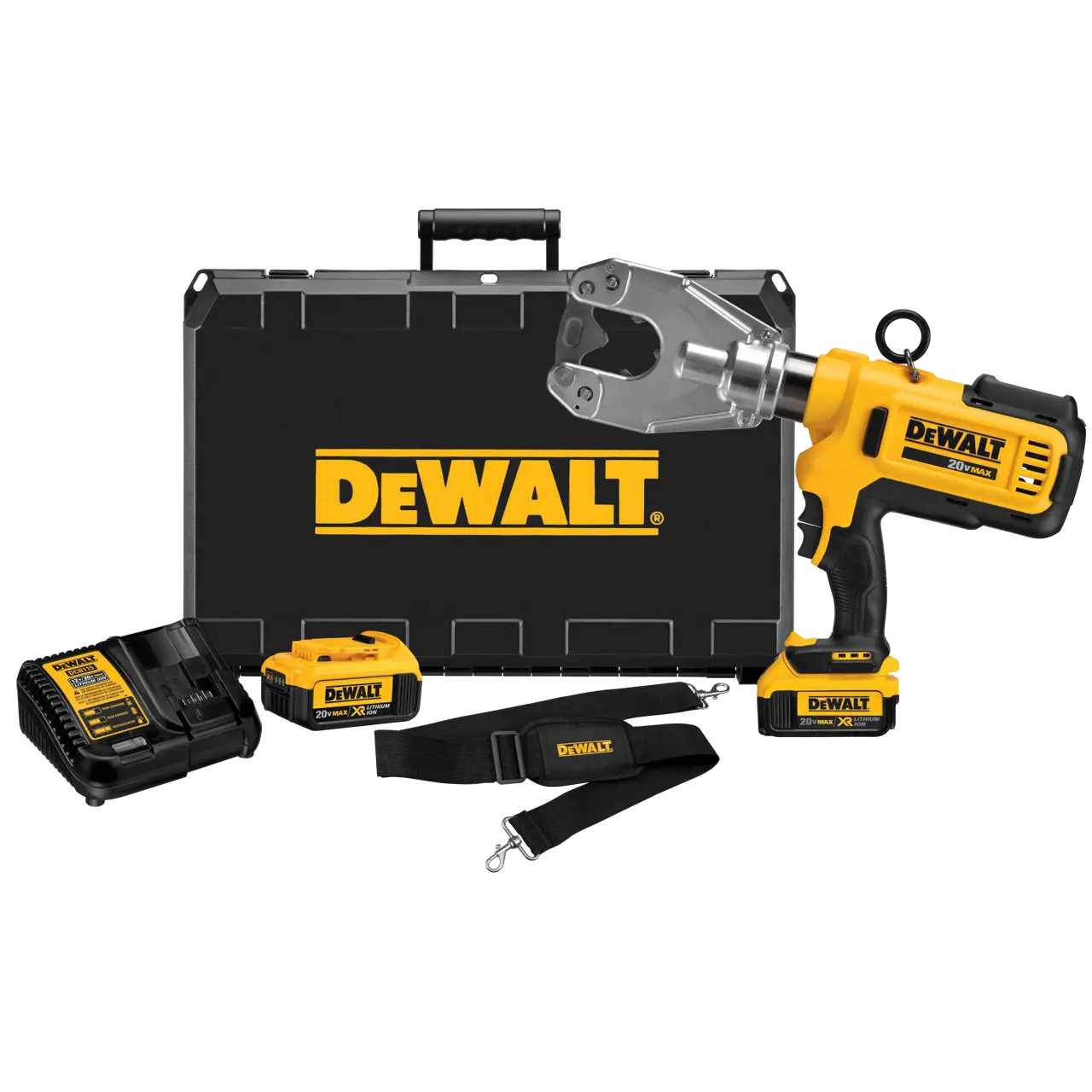 20V MAX* Cordless Dieless Cable Crimping Tool with (4) 5.0 Ah Batteries and Charger