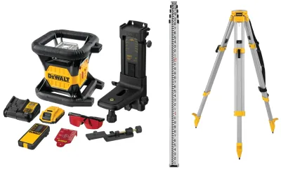 20V MAX** red tough rotary laser kit