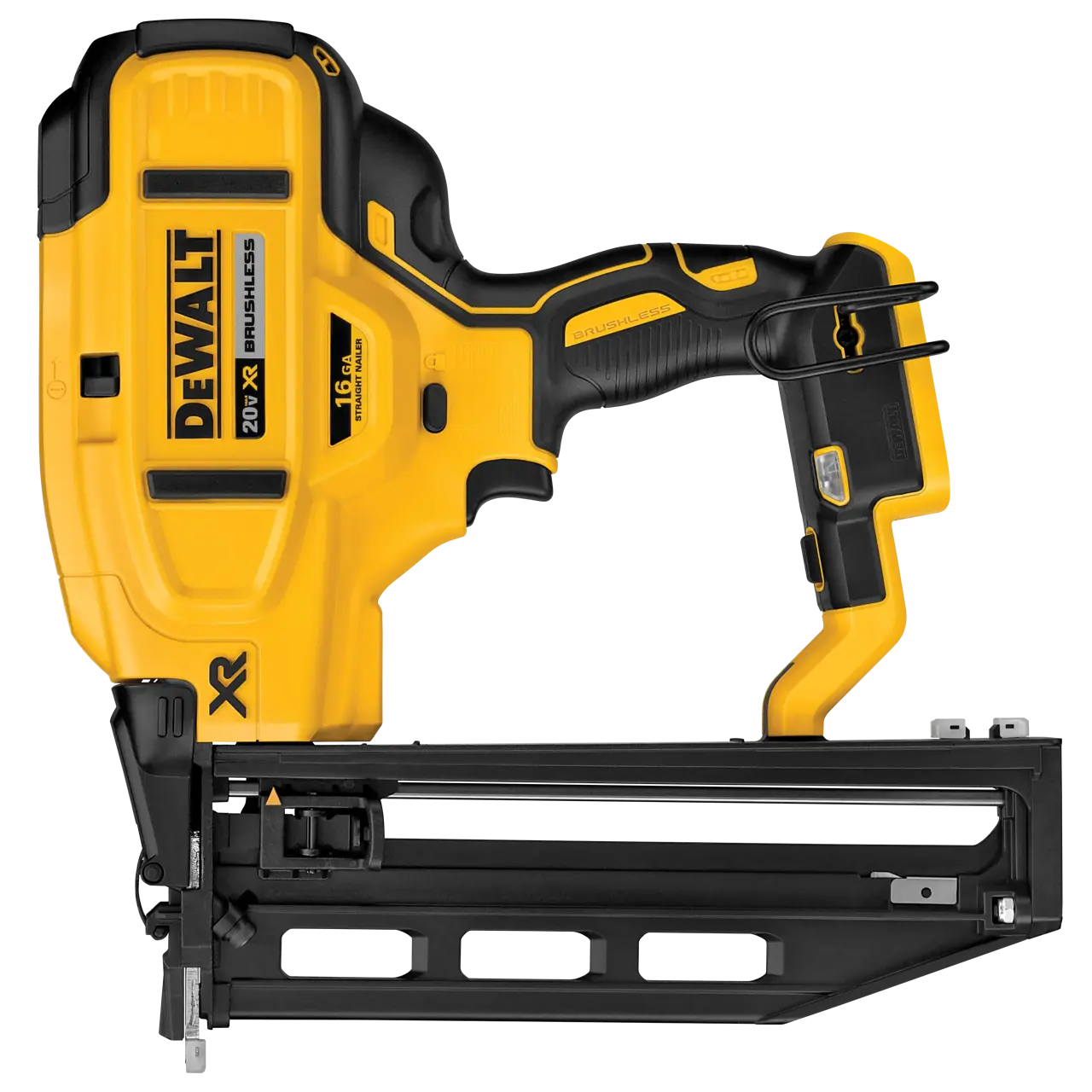 20V MAX** XR® 16GA cordless straight finish nailer (TOOL ONLY)