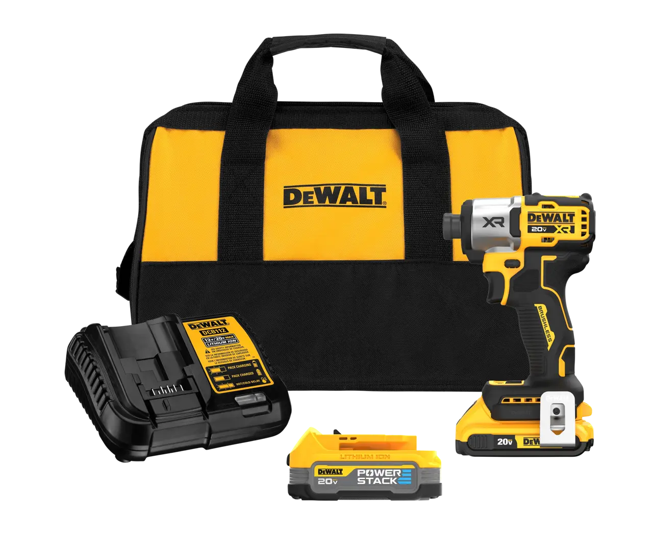 DEWALT 20V MAX* XR® 3-Speed 1/4-IN. Impact Driver Kit DCF845D1E1