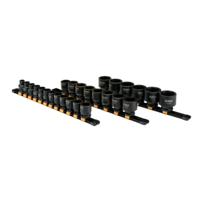 26 Piece 1/2 in Drive Metric Impact Socket Set 6 Pt