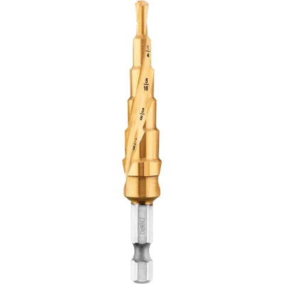 3/16-IN. - 1/2-IN. Impact Ready Titanium Nitride Coating Step Drill Bit