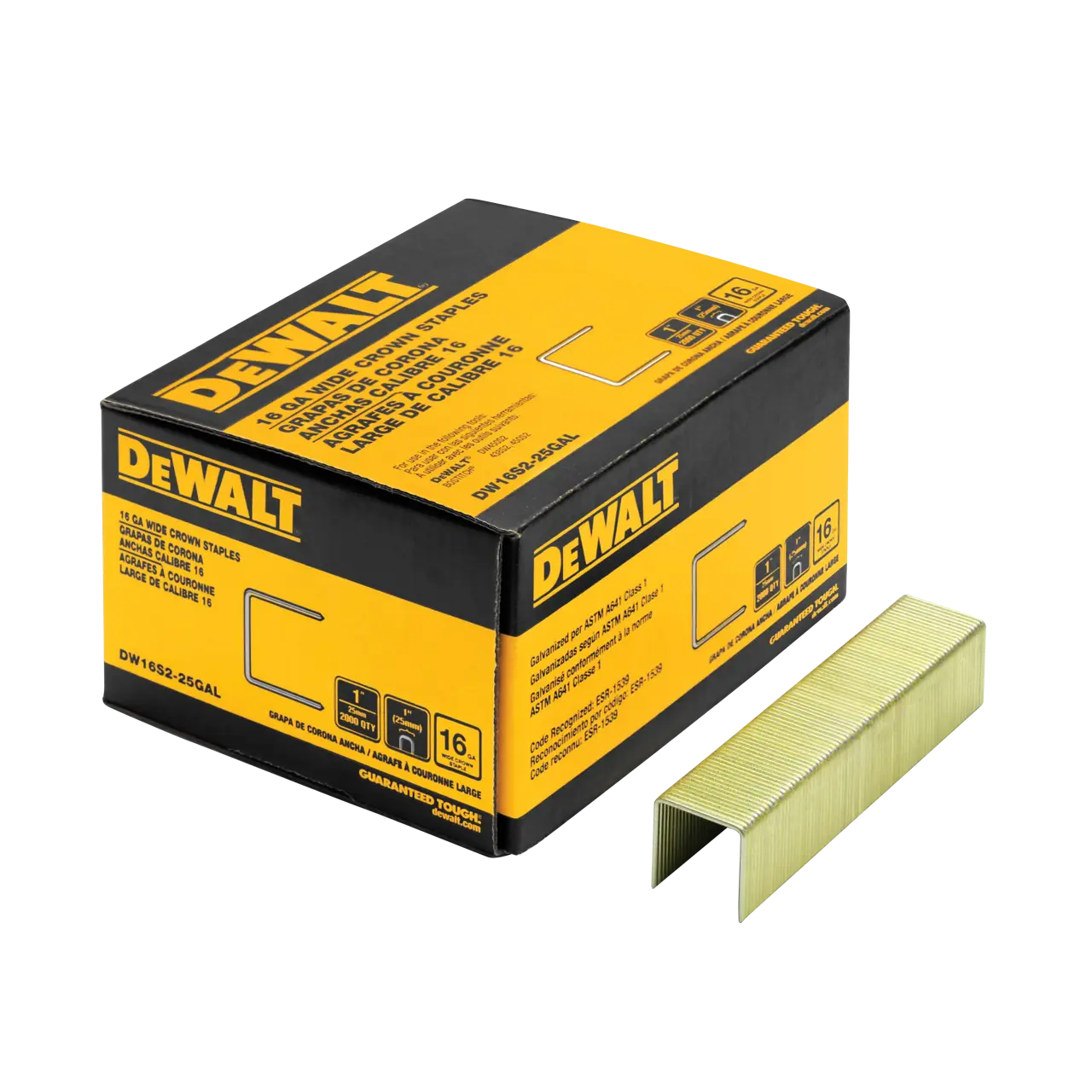 3/4-IN. 1-IN. Crown galvanized construction staple (16 gauge)