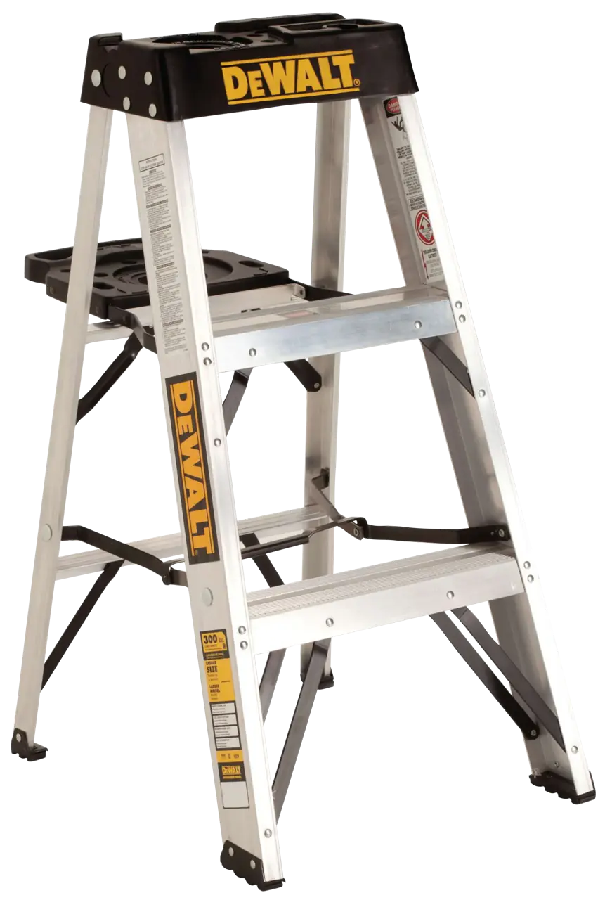3' aluminum stepladder 300 lbs load capacity