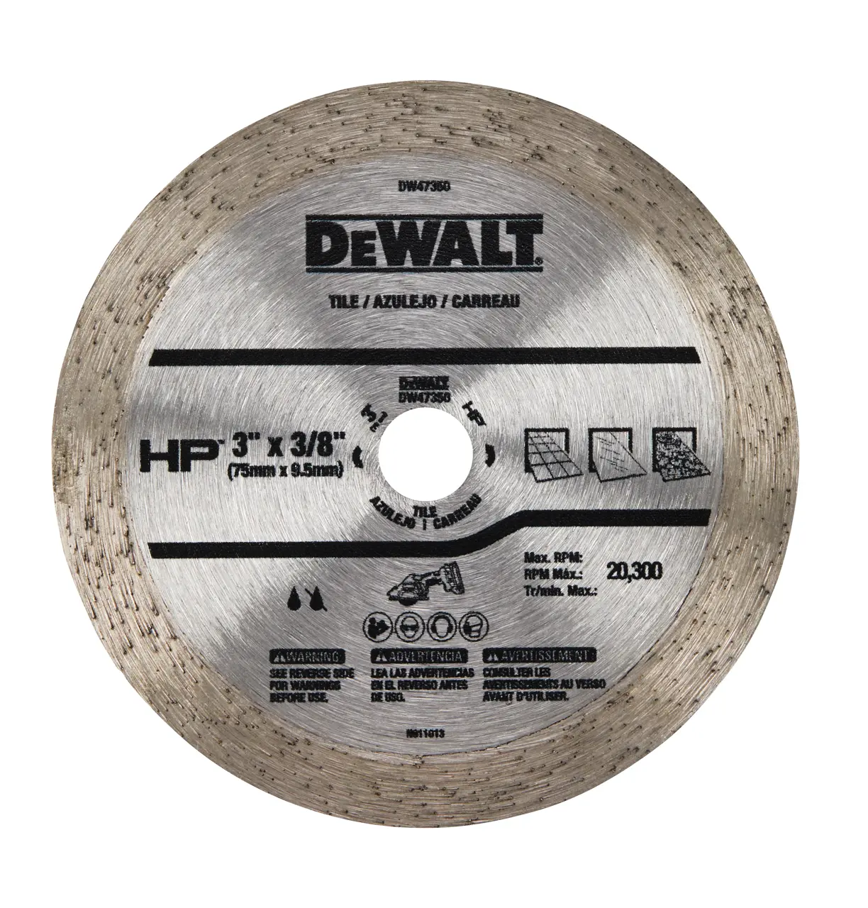 3-IN. (76mm) continuous HP tile blade