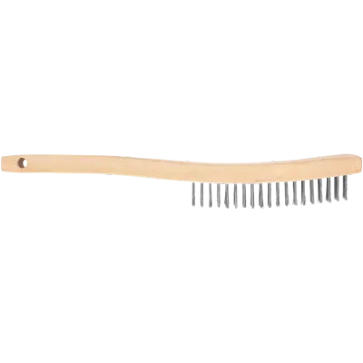3 X 19 Row Curved Handle Stainless Wire Brush