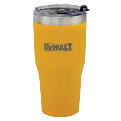 30 oz yellow powder coated tumbler