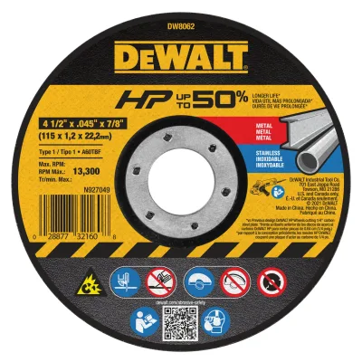 4-1/2-IN. (115mm) Aluminum Oxide Abrasive Chop / Cut-off Blade with 7/8-IN. Arbor