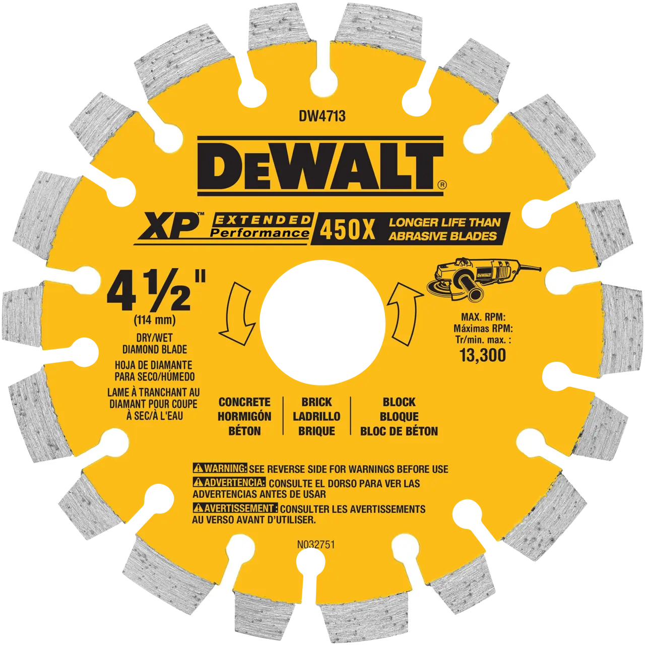 4-1/2-IN. XP™ Segmented Diamond Blade