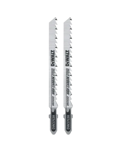 4-IN. (102mm) 6-Tpi T-shank HCS Jig Saw Blade for Clean Cut Wood Cutting (2-Pack)