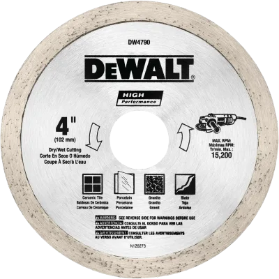 4-IN. X 0.060-IN. Wet/dry cutting tile diamond blade