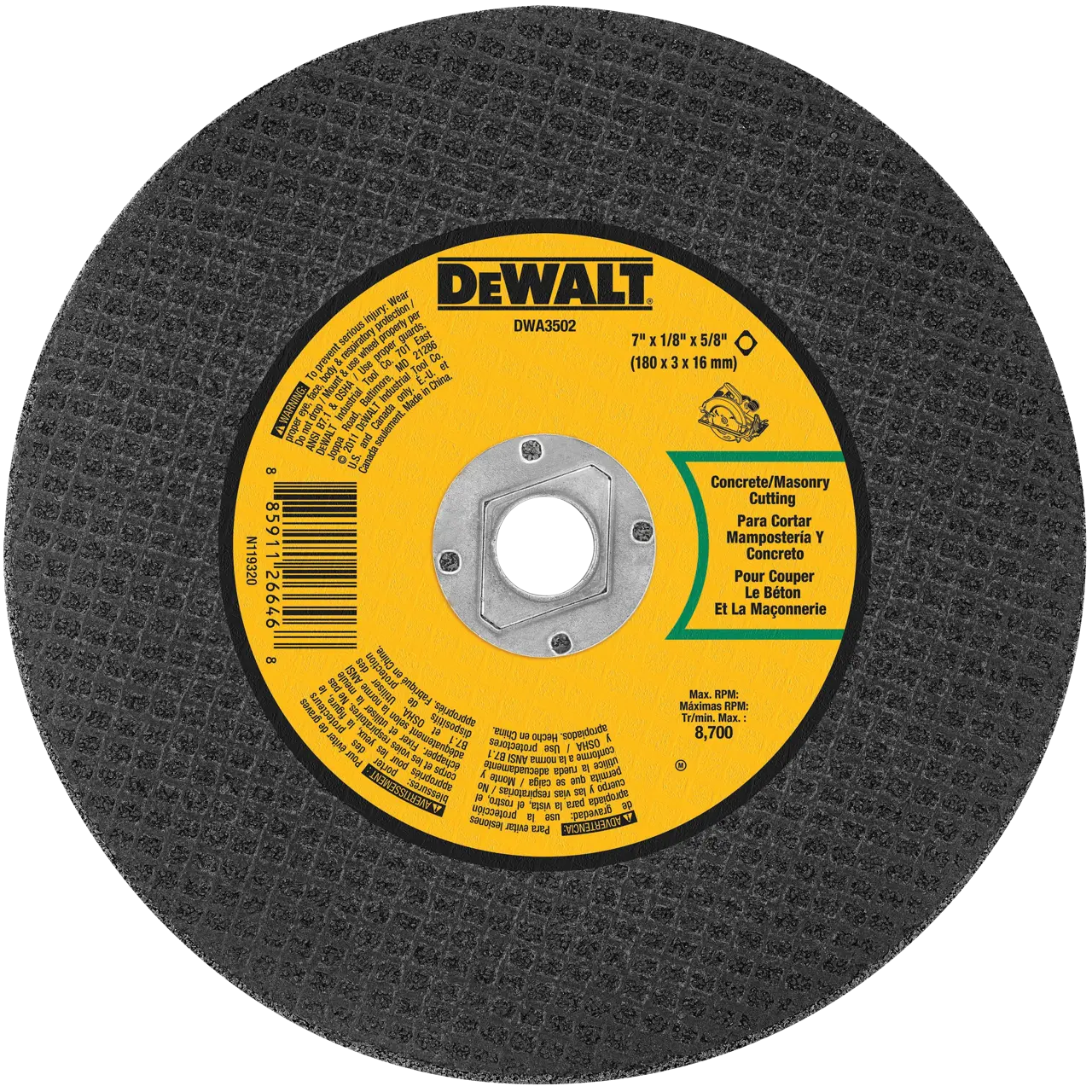 4-IN. X .045-IN. X 5/8-IN. Masonry Cut-Off Wheel