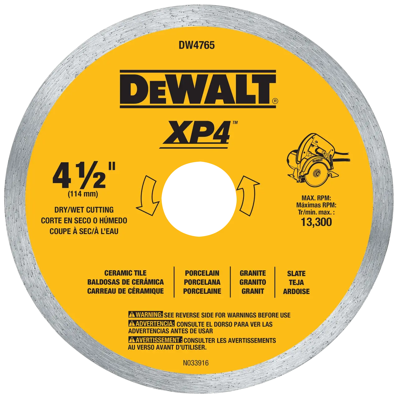 4-IN. X .060-IN. Porcelain Wet/Dry Tile Blade