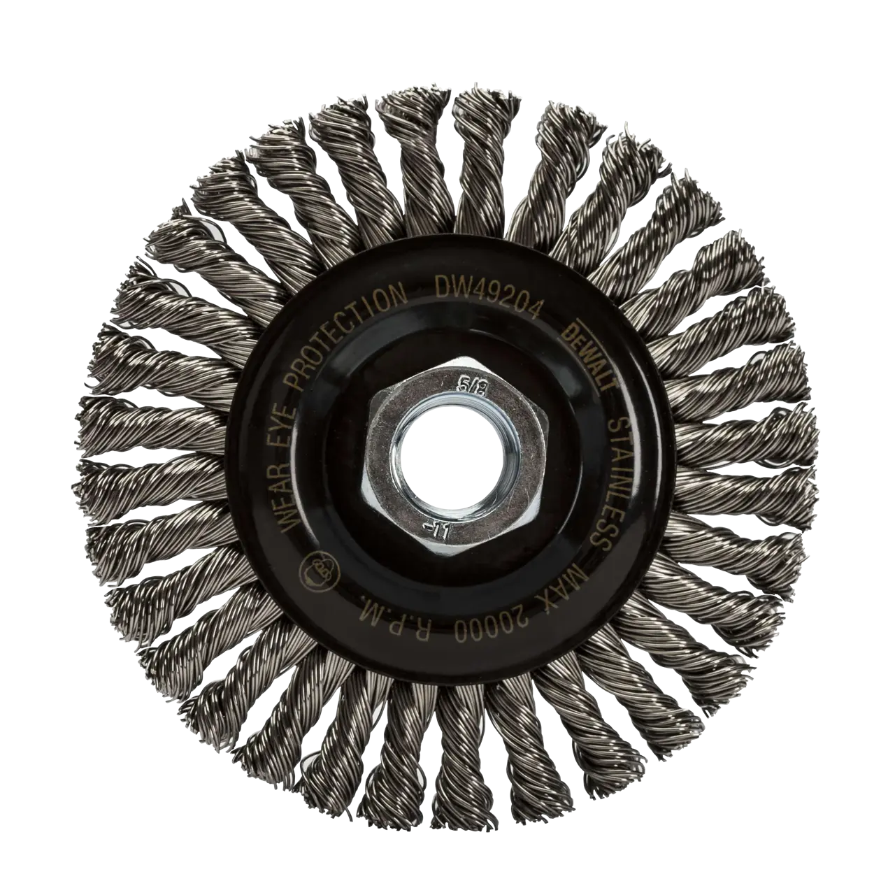 4-IN. X 5/8-IN.-11 Hp .020 Stainless Stringer Wire Wheel