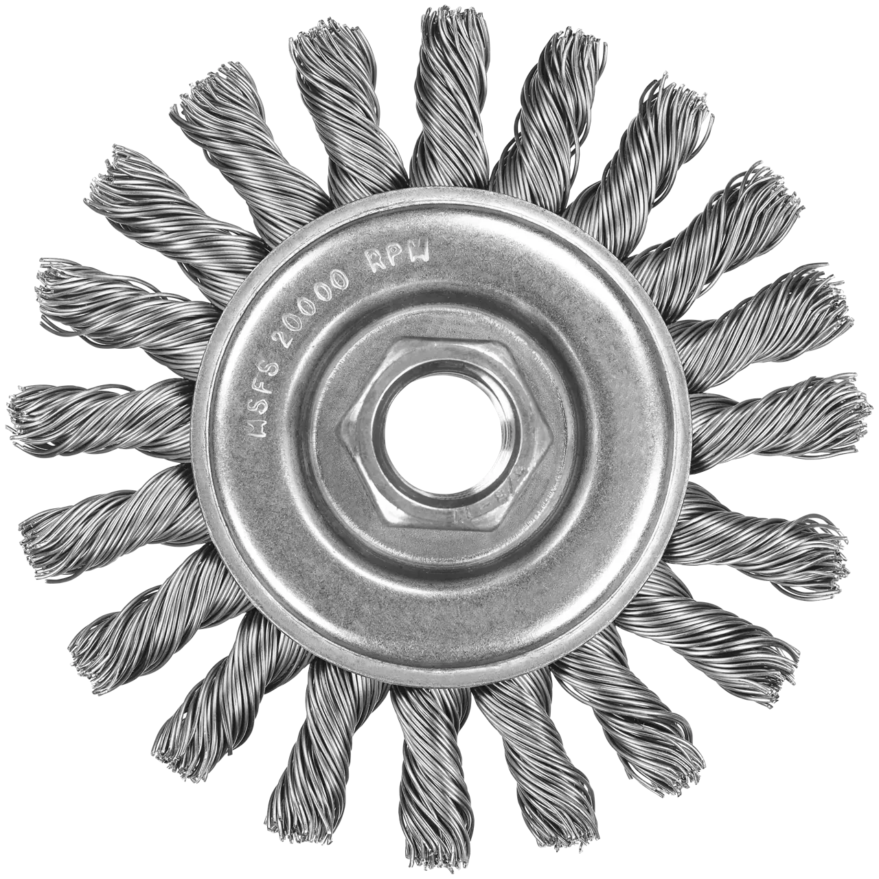 4-IN. X 5/8-IN.-11-IN. XP™ .020 Carbon Cable Twist Wire Wheel
