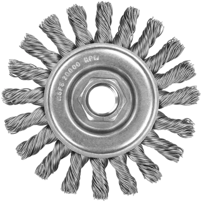 4-IN. X 5/8-IN.-11-IN. XP™ .020 Carbon Cable Twist Wire Wheel