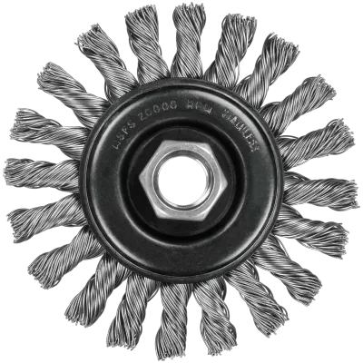 4-IN. X 5/8-IN.-11 XP™ .020 Stainless Cable Twist Wire Wheel