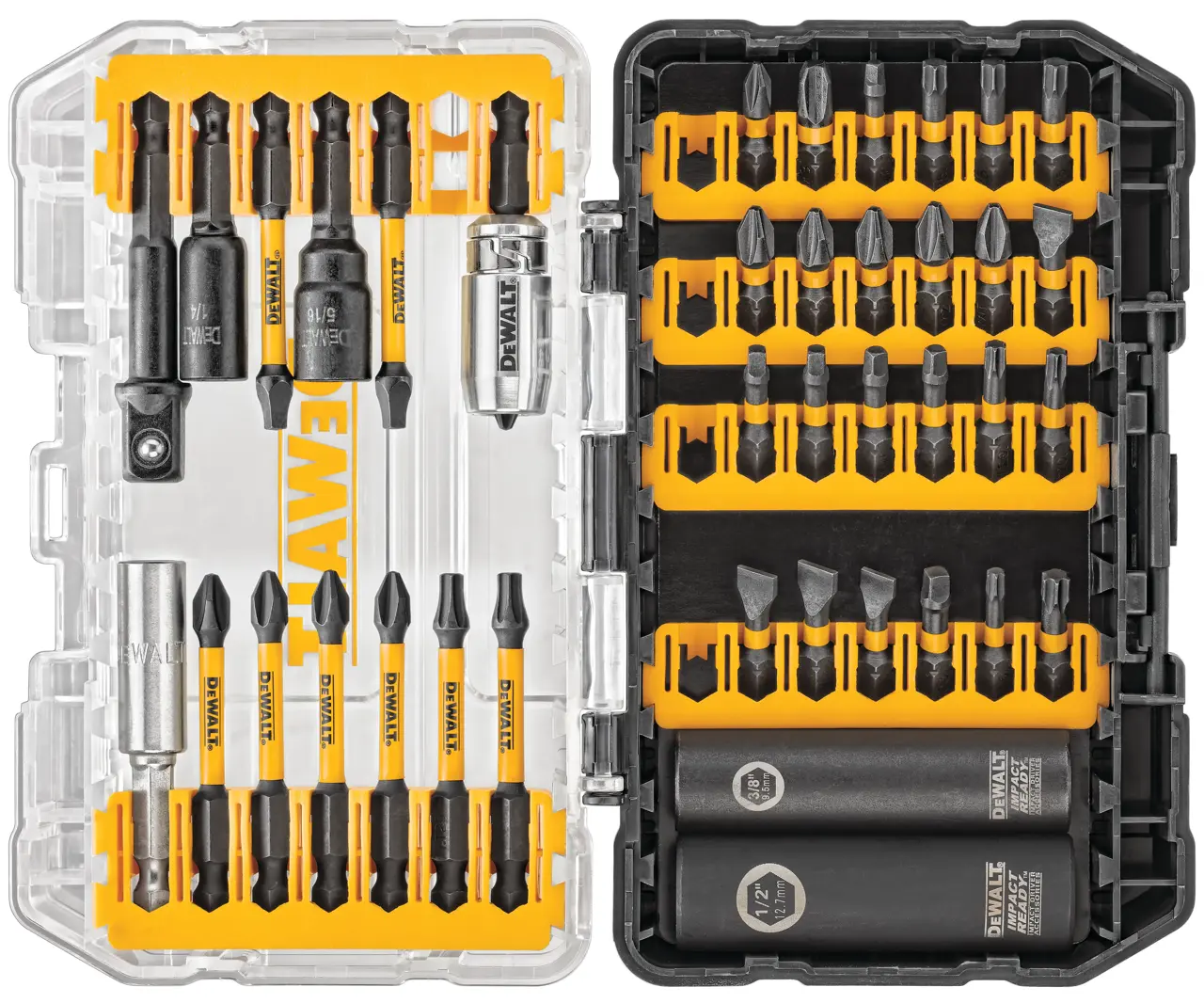 40-Piece FLEXTORQ® impact ready screwdriving bit set with ToughCase+
