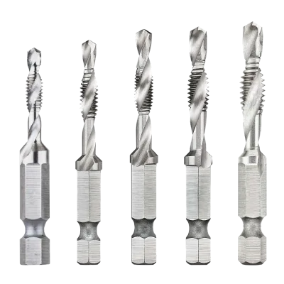5-PC. Drill tap set 1/4-IN. Capacity