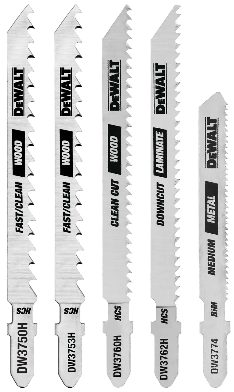 5-Piece t-shank jig saw blade set