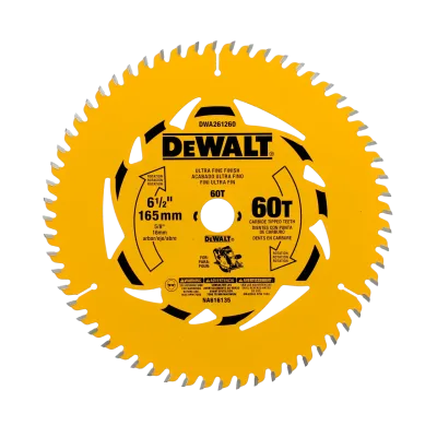 DEWALT 6-1/2" 60T Circular Saw Blade DWA261260